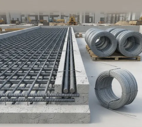 Wire Rod vs Traditional Rebar: Which Performs Better in Concrete Structures?-1-Sunrise New Material Comparison of wire rod and traditional rebar inside reinforced concrete structures
